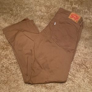 Men’s Levi’s 505 Brown/dark Khaki jeans pants size 36x29